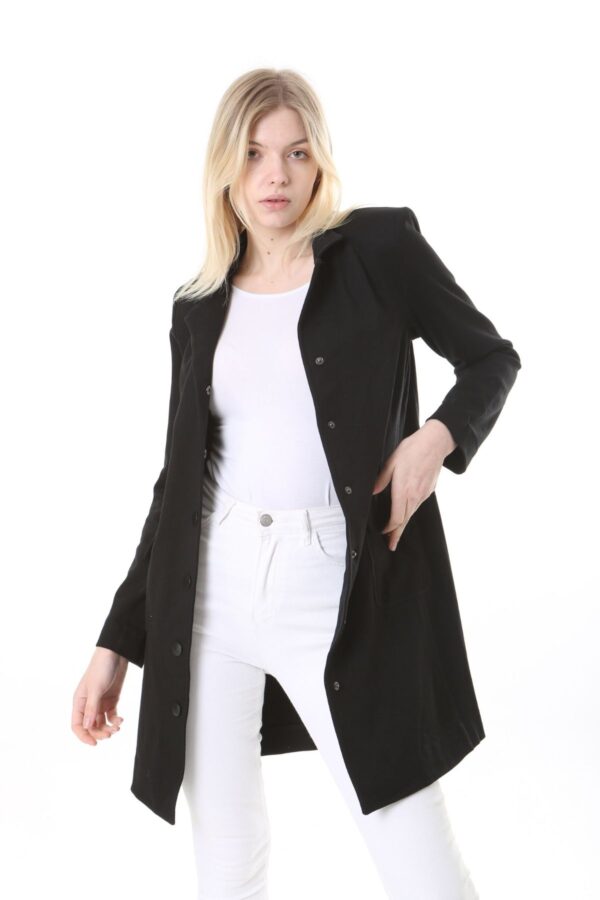 Black Unlined Rayon Jacket - Perfect for the cooler temperatures