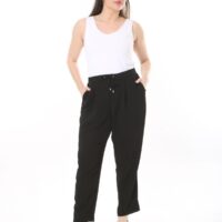 Elasticated Back  Trousers - with  Tie Front
