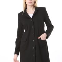 Black Unlined Rayon Jacket - Perfect for the cooler temperatures