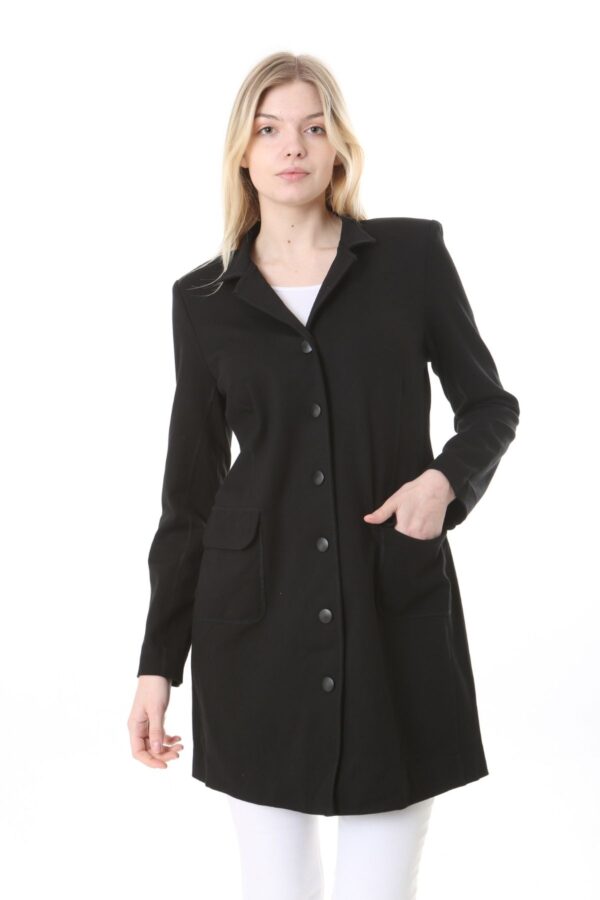 Black Unlined Rayon Jacket - Perfect for the cooler temperatures