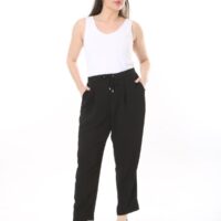 Elasticated Back  Trousers - with  Tie Front