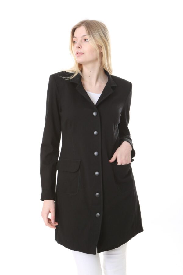 Black Unlined Rayon Jacket - Perfect for the cooler temperatures