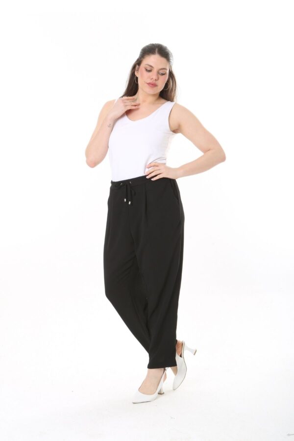Elasticated Back  Trousers - with  Tie Front