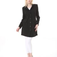 Black Unlined Rayon Jacket - Perfect for the cooler temperatures