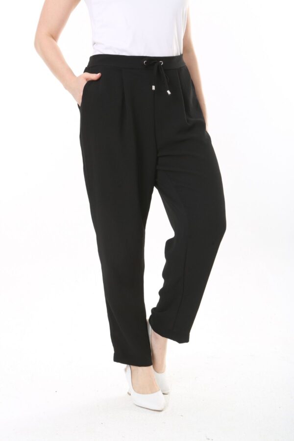 Elasticated Back  Trousers - with  Tie Front