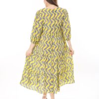 Long Sleeve Elasticated Cuf  midi Dress