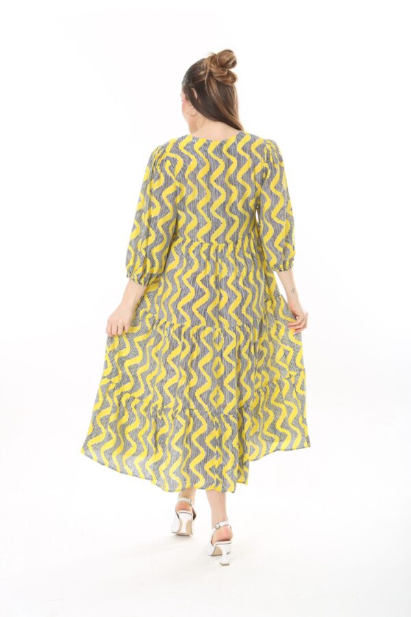 8 Long Sleeve Elasticated Cuf midi Dress