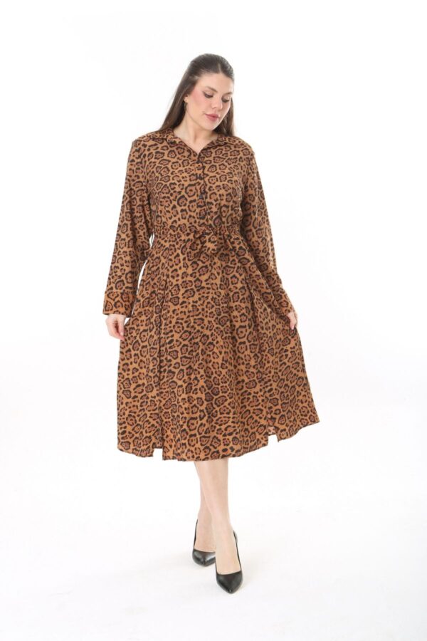 Long Sleeved Dress with Tie Front and Side Hip Zipper