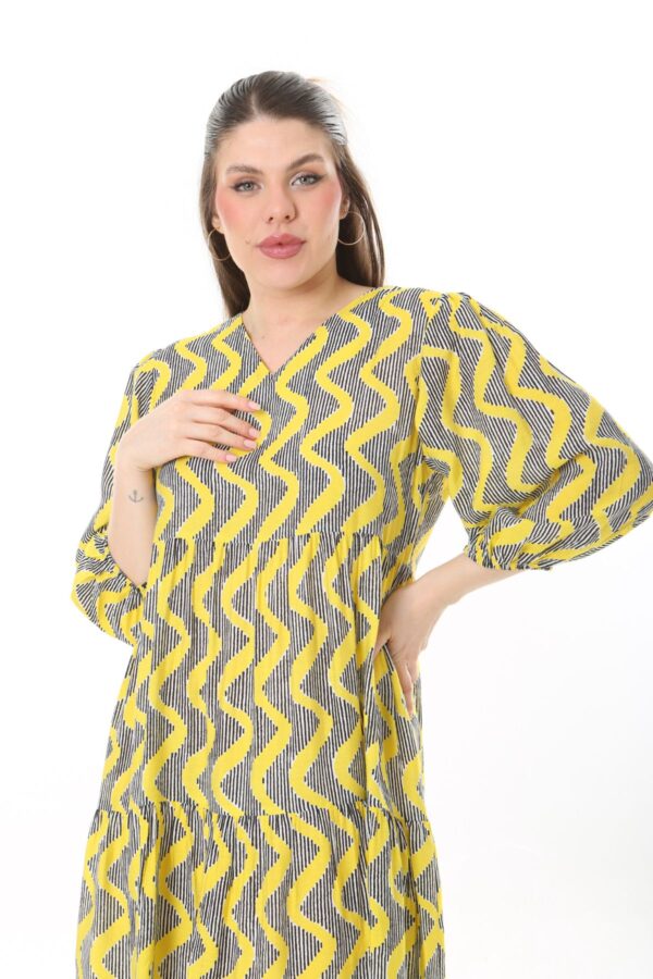 9 Long Sleeve Elasticated Cuf midi Dress